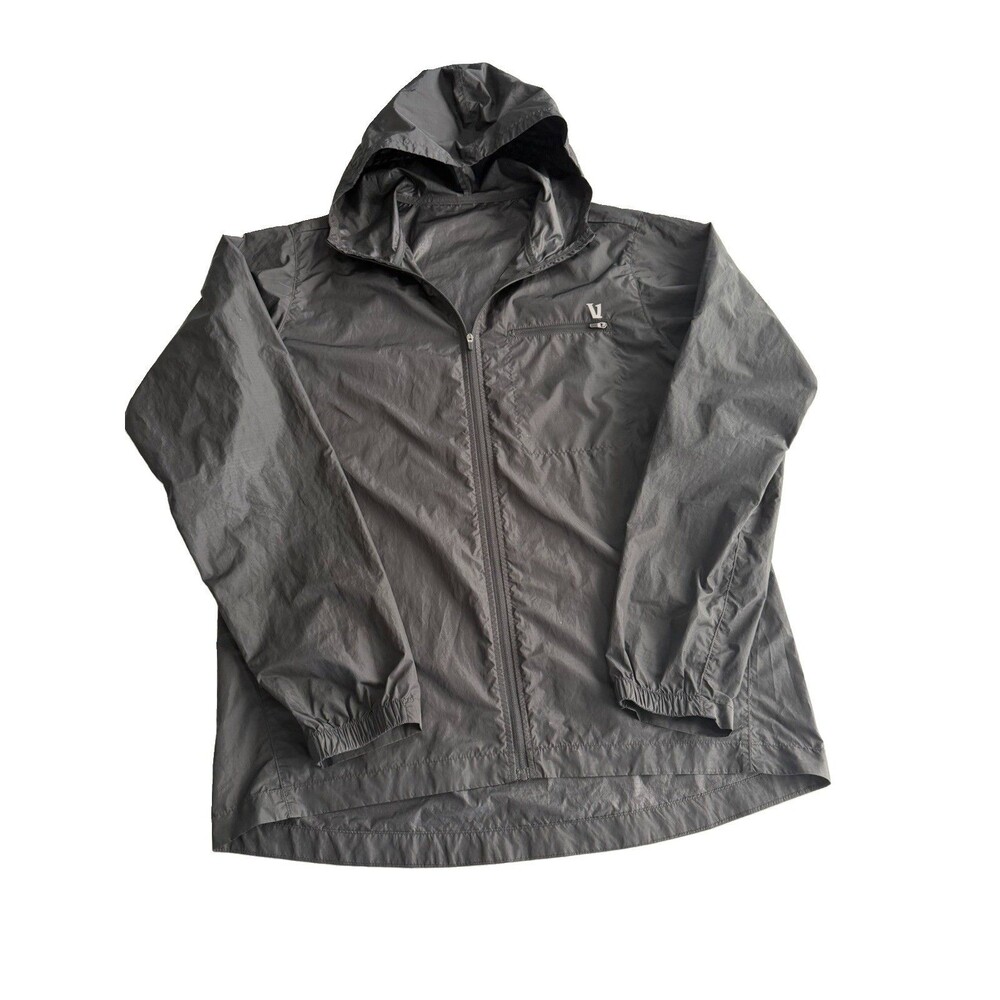 Vuori Jacket Mens Large Black Daybreak Windbreaker Full Zip Hooded Performance